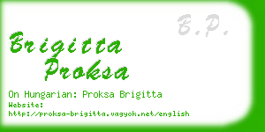 brigitta proksa business card